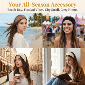 NNCEVM headband styled with dress for boho fashion accent
