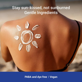 NO-AD bottle beside Vitamin E capsules and aloe leaf highlighting moisturizing ingredients