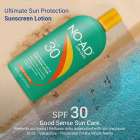 NO-AD lotion texture close-up displaying smooth spreadability and moisturizing feel