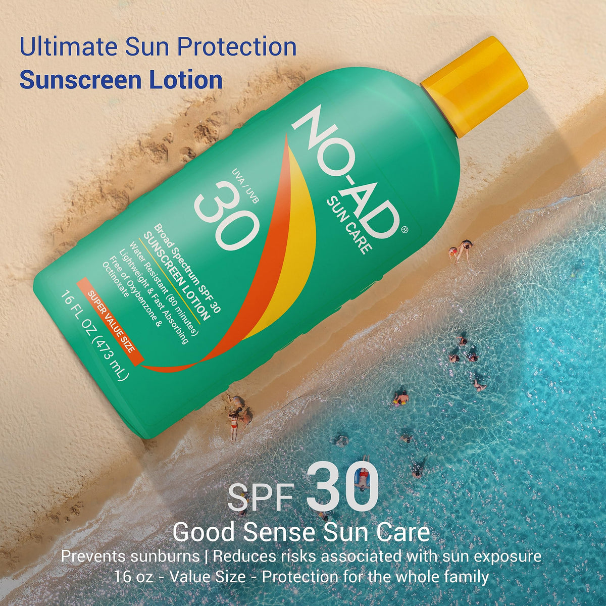 NO-AD lotion texture close-up displaying creamy spreadability and moisturizing finish