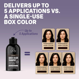 No Gray after result on dark brown hair showing natural-looking pigment