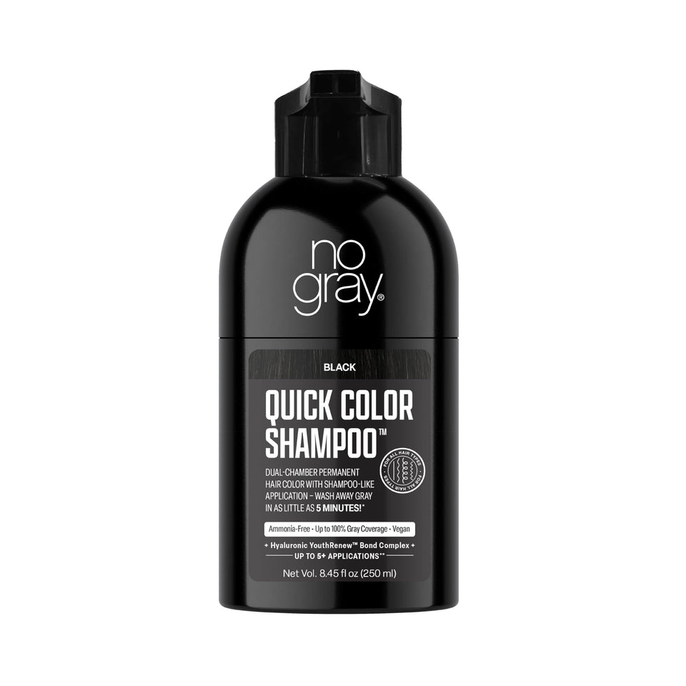 No Gray front packaging showing black 8.45 oz bottle and benefits