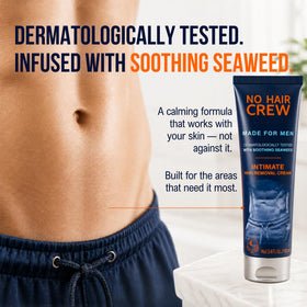 No Hair Crew after removal skin showing smooth, hydrated result