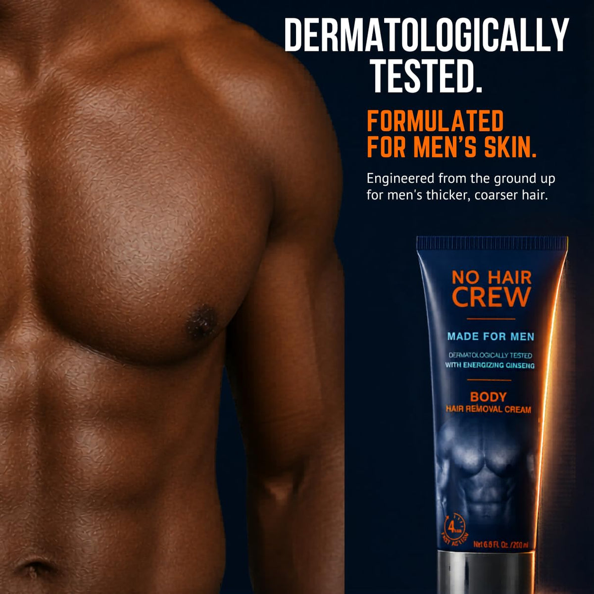 NO HAIR CREW armpit aftercare showing smooth skin and reduced irritation