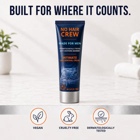 No Hair Crew label ingredients list highlighting gentle formula transparency