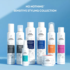 No Nothing bottle on bathroom shelf showing clean routine benefit