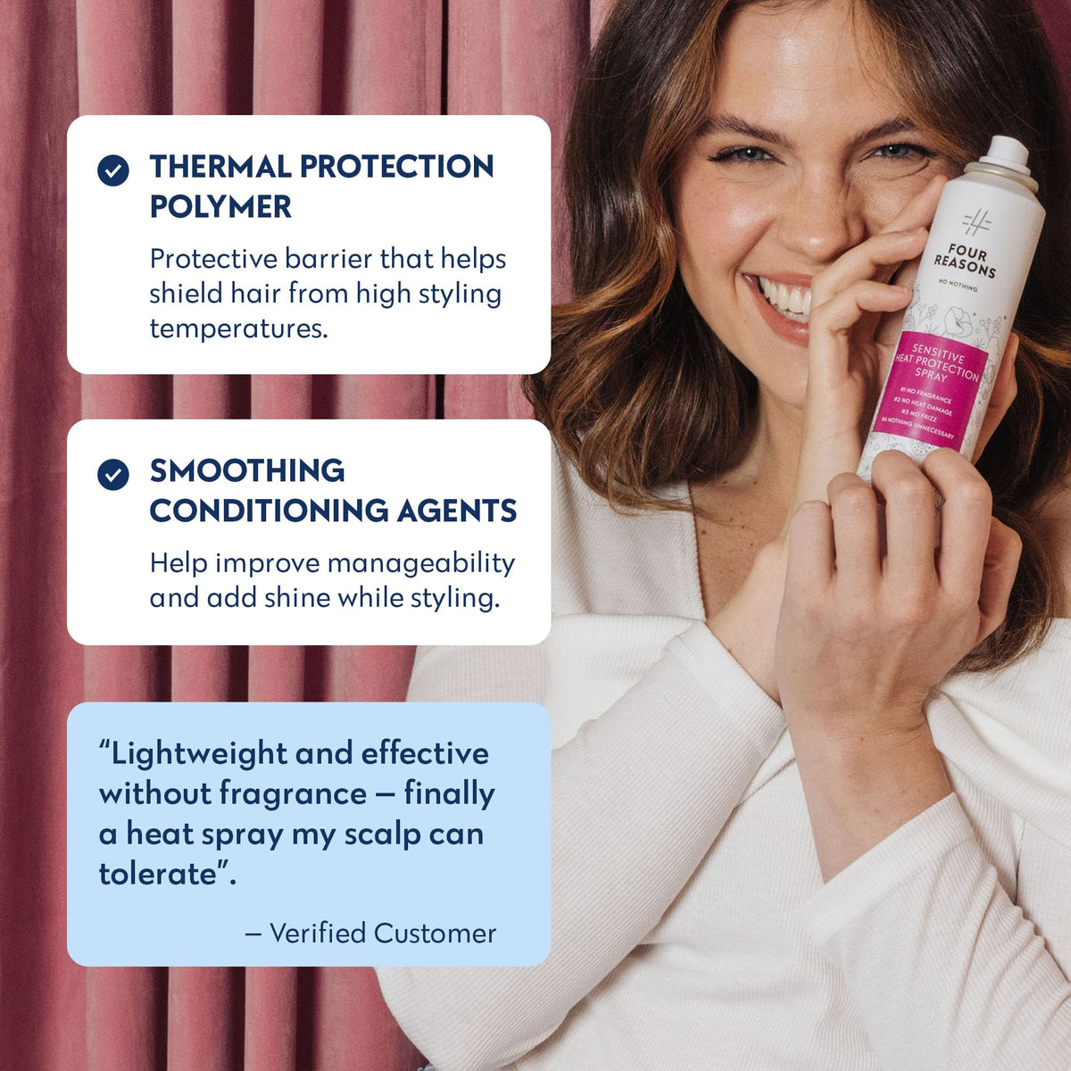No Nothing used during flat iron styling illustrating thermal protection benefit