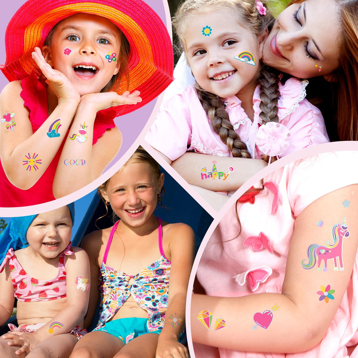 NO RAGRETS tattoo applied to child's arm showing fun and easy wear