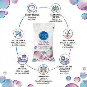 No-Rinse Cleanlife close-up of cap liner and texture, gentle cleansing benefit