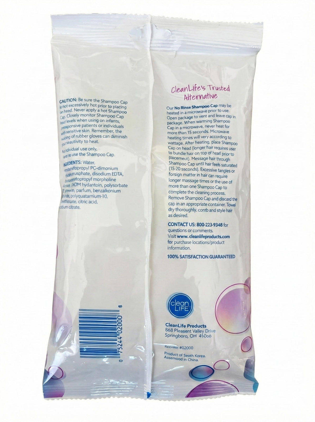 No-Rinse Cleanlife five-pack beside a ruler for scale, compact travel-friendly benefit