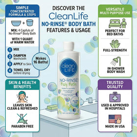 No-Rinse label closeup highlighting usage instructions and professional trust