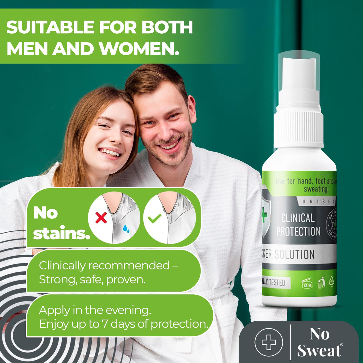 No Sweat in a commuter setting showing confidence and odor-free protection on the go