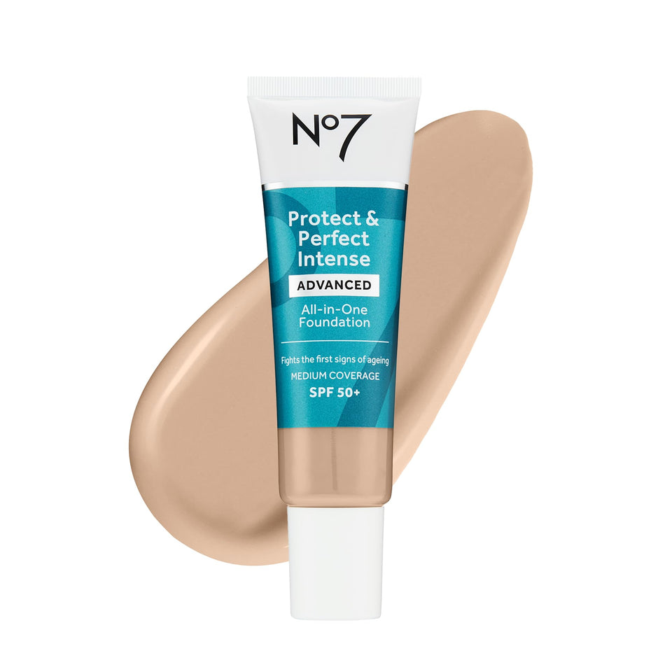 No7 front packaging view showing product and shade for easy identification and trust