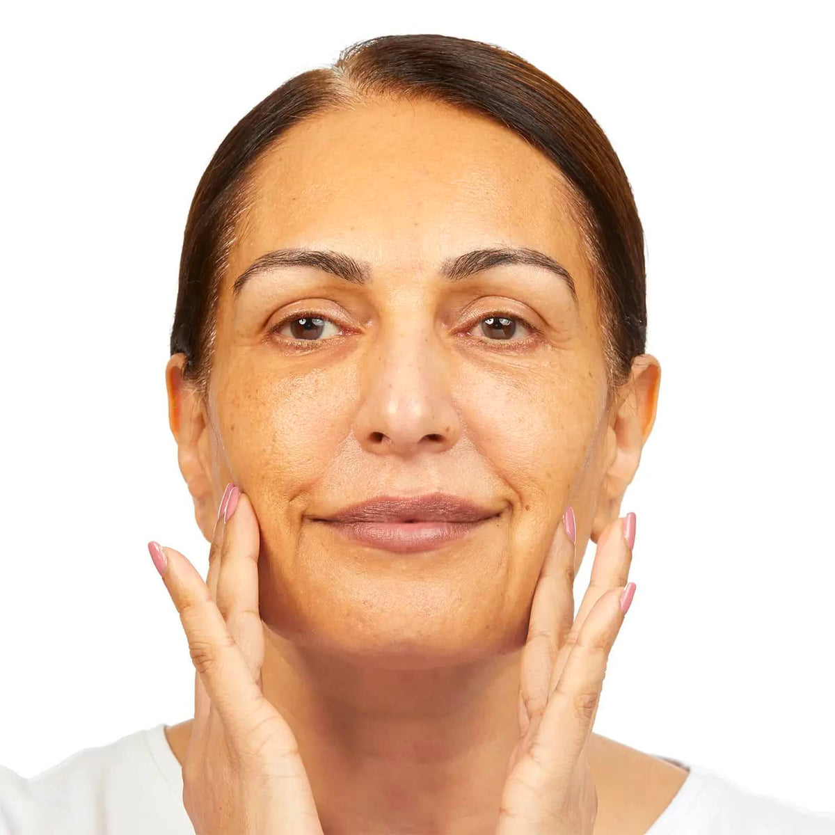 No7 cleansing lotion in hand demonstrating easy makeup removal