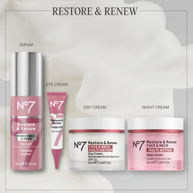 No7 eye cream on bathroom counter styled to show daily routine compatibility
