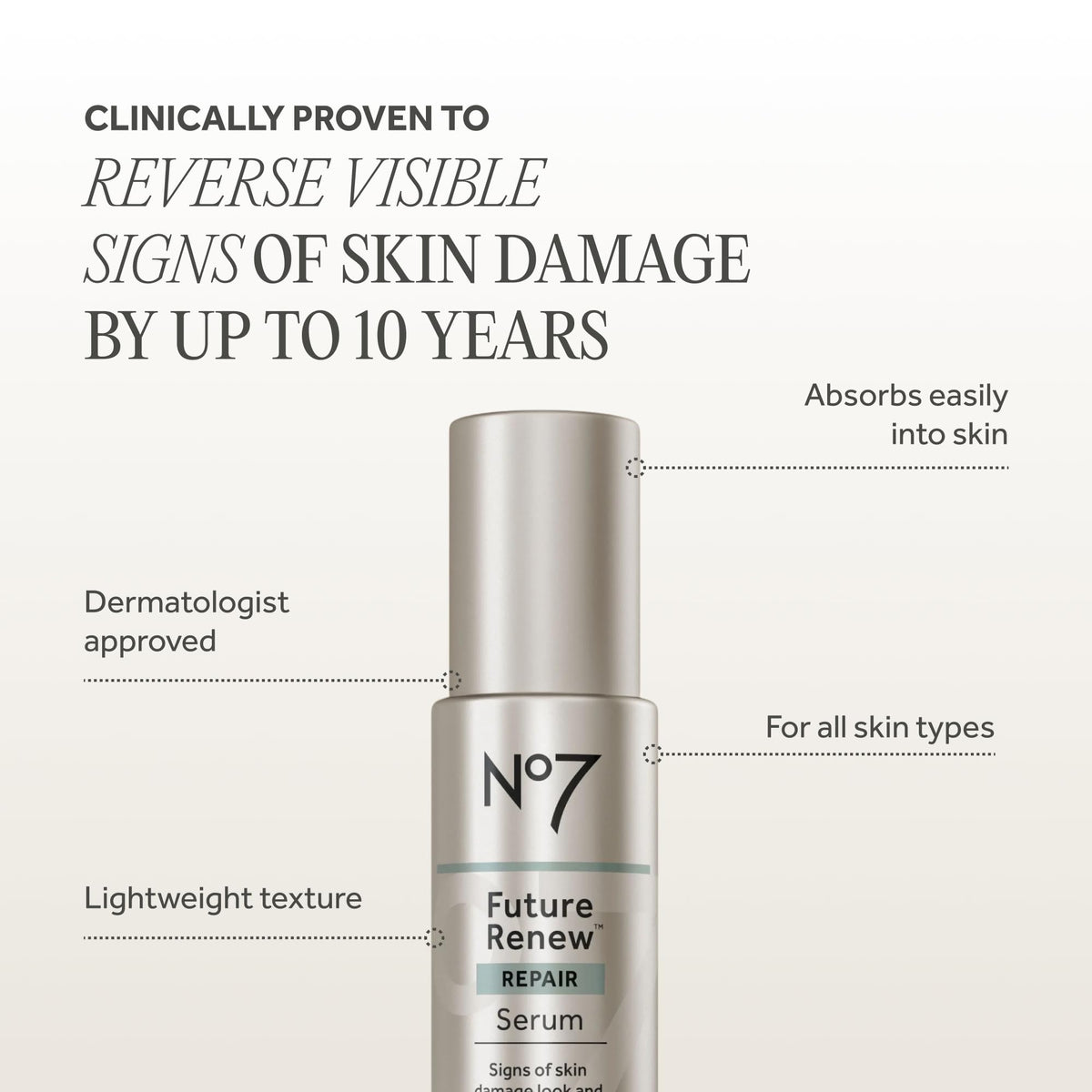 No7 bottle on vanity styled to suggest luxurious daily skincare routine