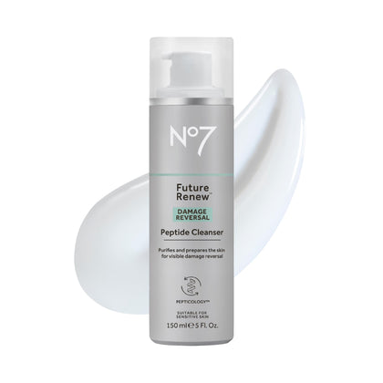 No7 front packaging showing cleanser bottle and clear benefits