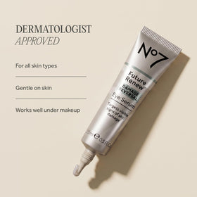 No7 bottle styled on bathroom counter showing daily routine compatibility and elegance