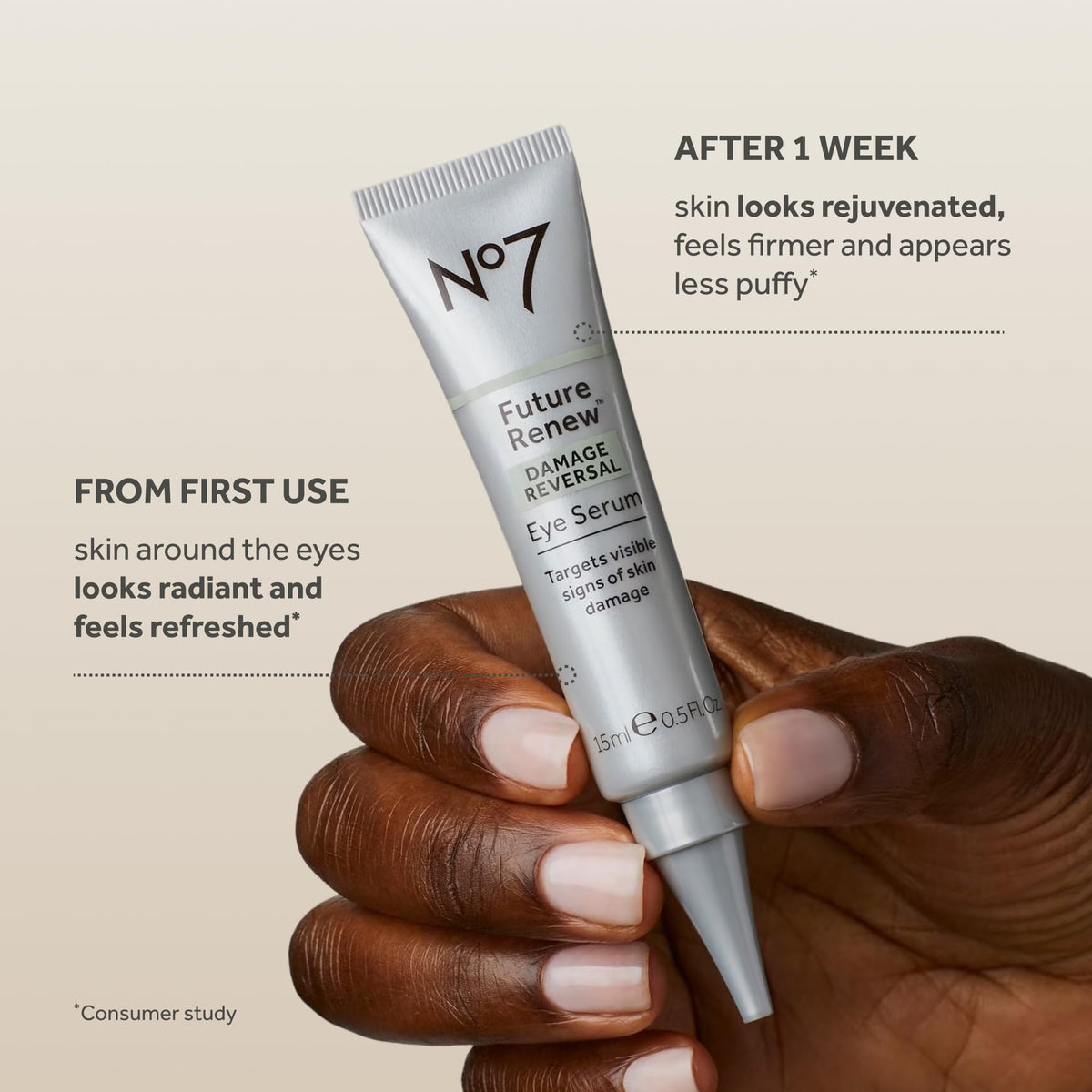 No7 cream-like serum texture close-up revealing lightweight hydration benefit