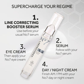 No7 label close-up featuring peptide ingredients, communicates targeted formulation