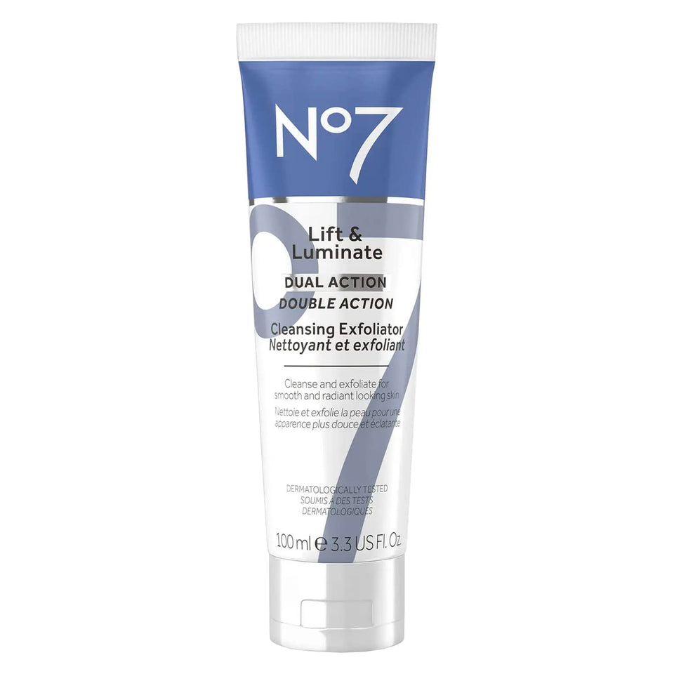 No7 front packaging showing bottle and label, promotes brightening