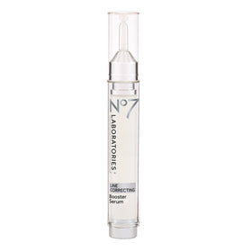 No7 front packaging showing vial and branding, indicates a travel-friendly peptide serum