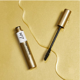 No7 mascara texture swatch on arm showing smooth, clump-free coverage and pigment