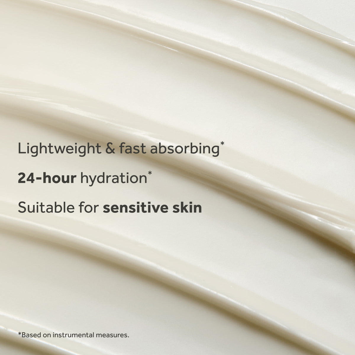 No7 cream dispensed on fingertip demonstrating easy application and absorption