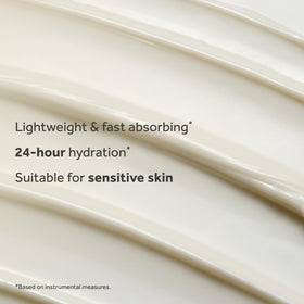 No7 cream dispensed on fingertip demonstrating easy application and absorption