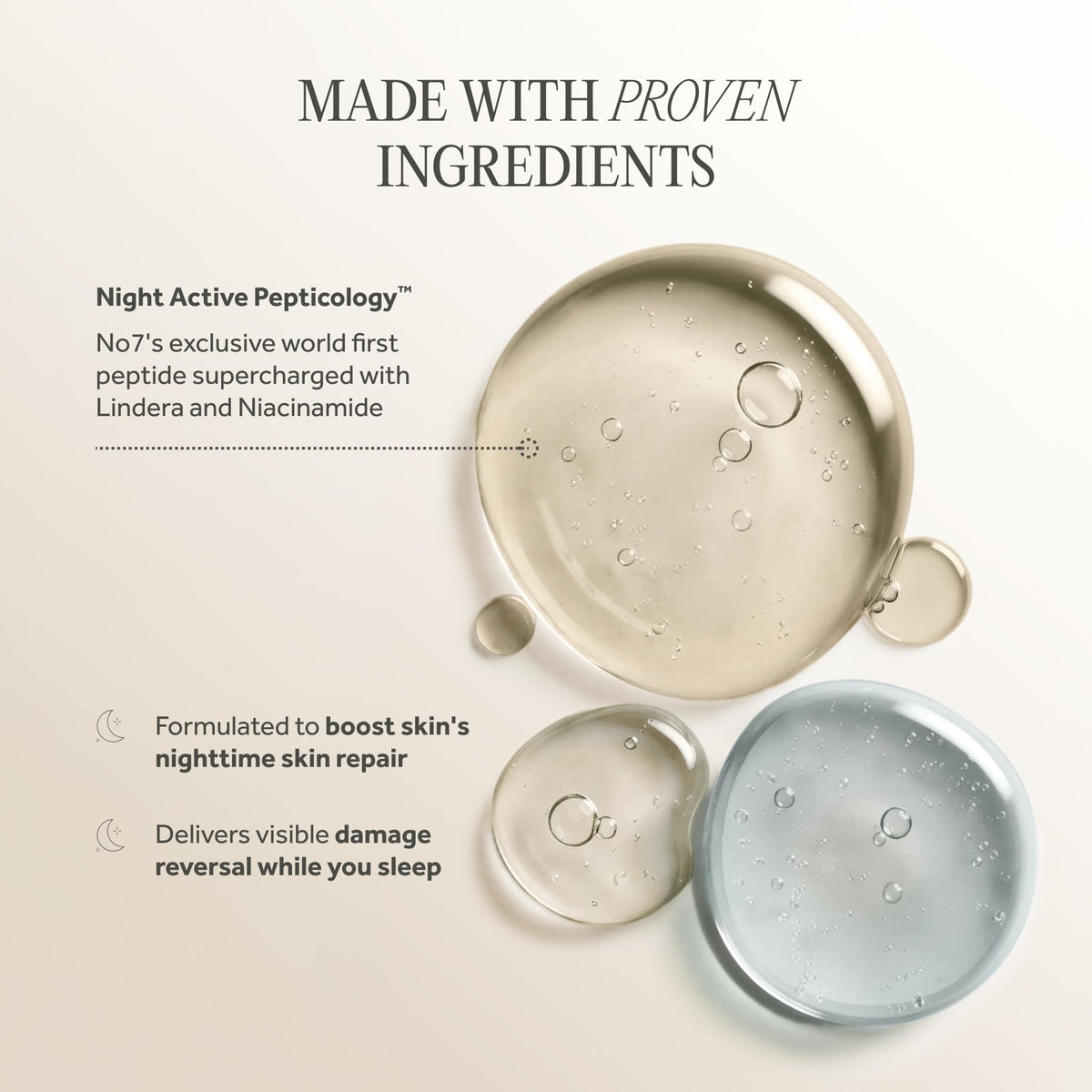 No7 serum applied to face in evening routine showing layered skincare benefit