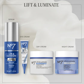 No7 packaging label ingredient list showing peptides hyaluronic acid benefits
