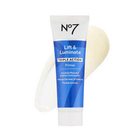 No7 primer front packaging showing label and 30ml size, offering smooth makeup base