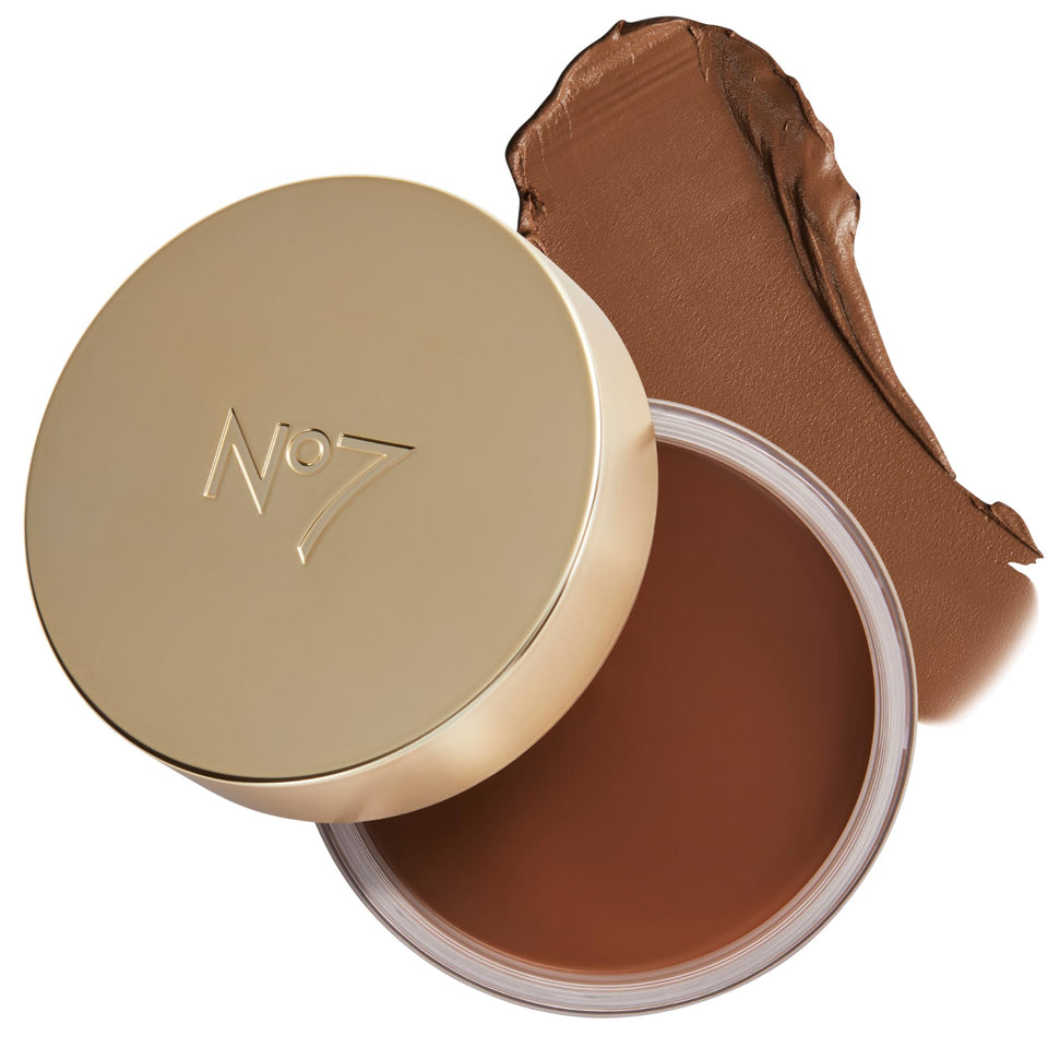 No7 front packaging showing medium cream bronzer for effortless warm glow