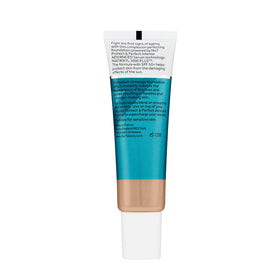 No7 30ml size scale next to common objects showing compact, portable foundation bottle