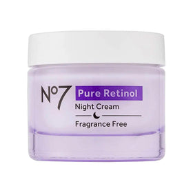 No7 front jar showing product branding and clean night cream design for visibility