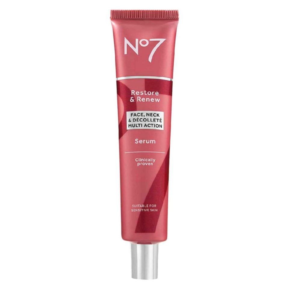 No7 front bottle view showing label and product benefit