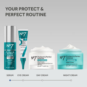 No7 bottle flatlay with hyaluronic and peptide visuals, suggests powerful formulation