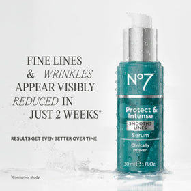No7 serum droplet on skin texture close-up, shows hydrating smoothing effect