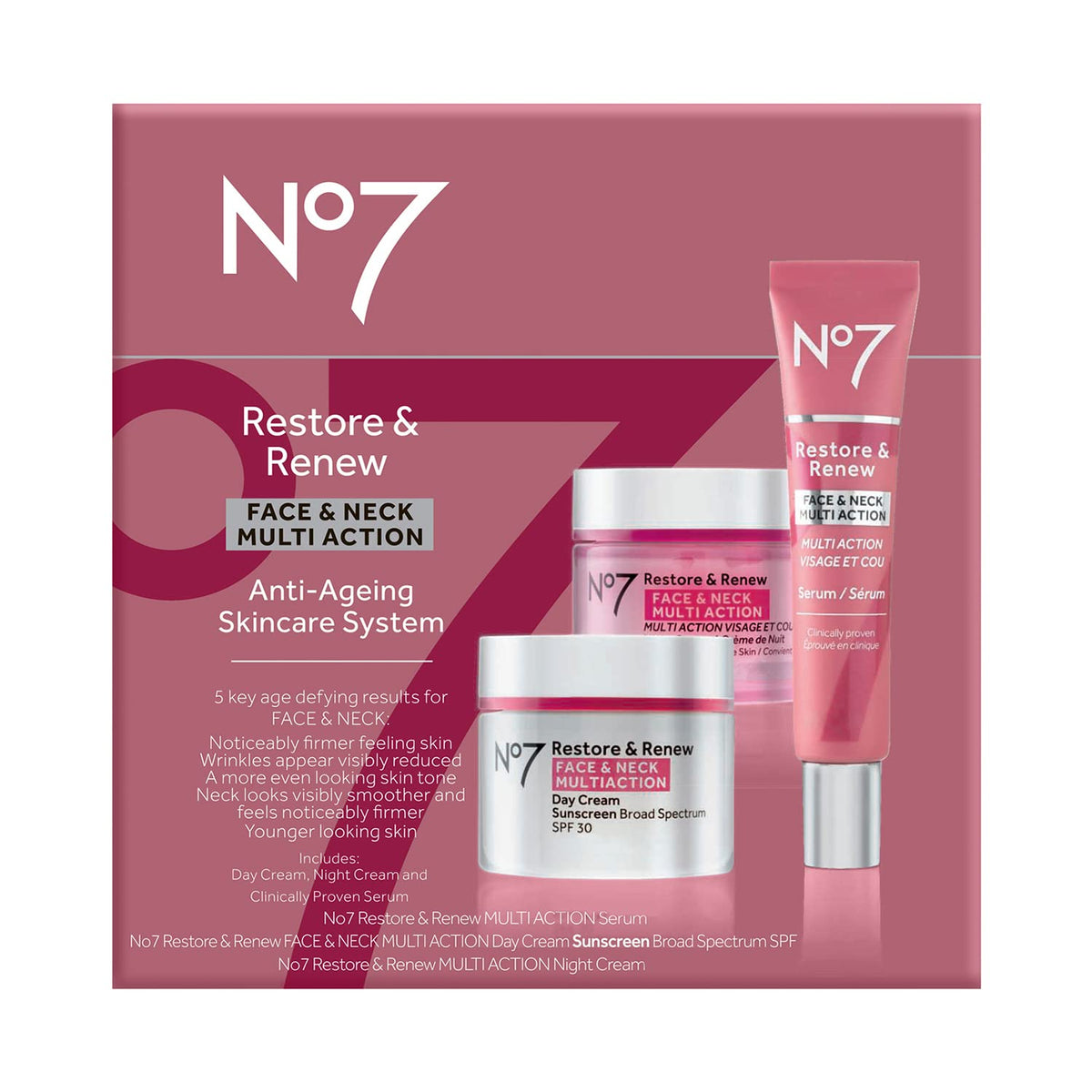 No7 SPF 30 day cream pump dispensing moisturizer for lightweight daily protection