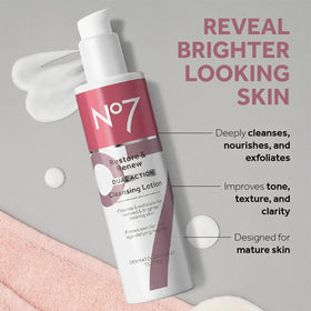No7 texture close-up converting lotion to milk for gentle exfoliation