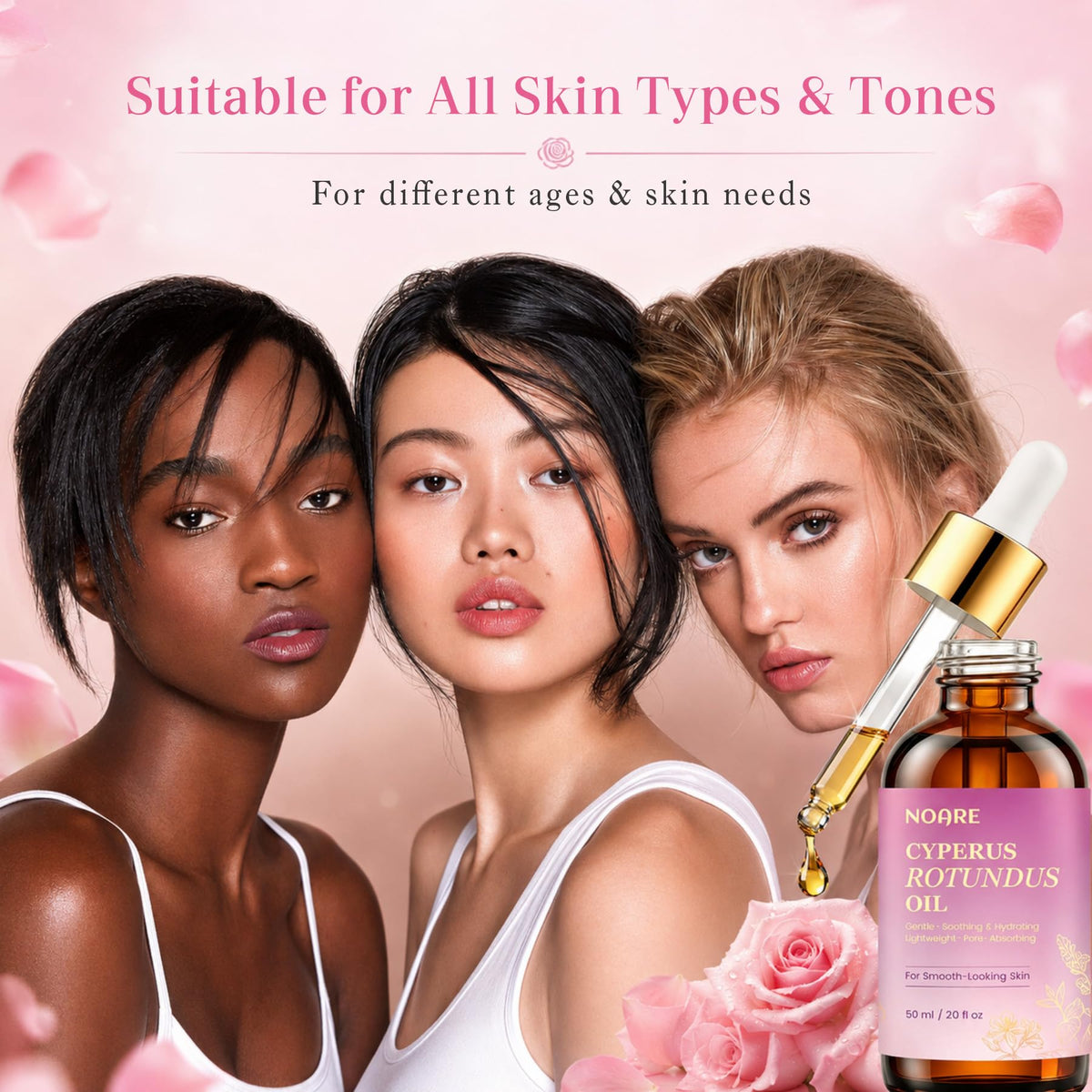 Noaré applied to legs demonstrating smooth, non-greasy finish