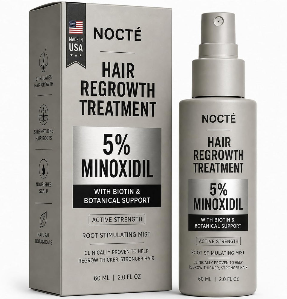 NOCTE front bottle view showing clean branding and 60ml capacity benefit