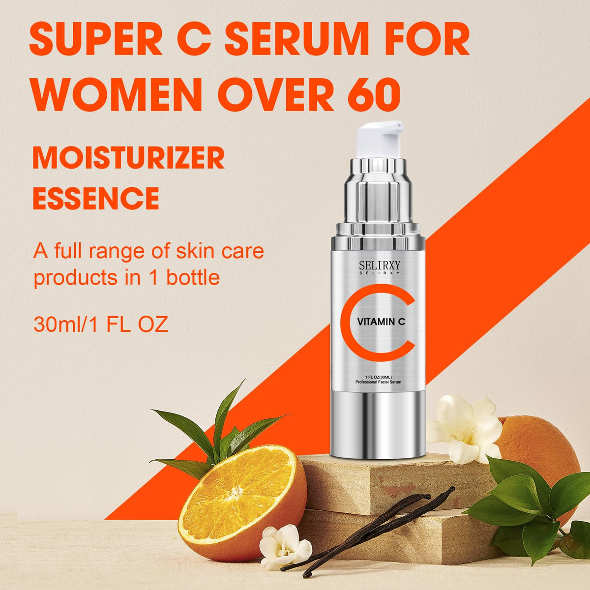 Nodfens lifestyle shot using serum on neck and chest to lift appearance