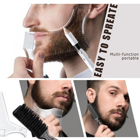 Noerrors brush clearing trimmed hairs for cleaner hairline and neater finish