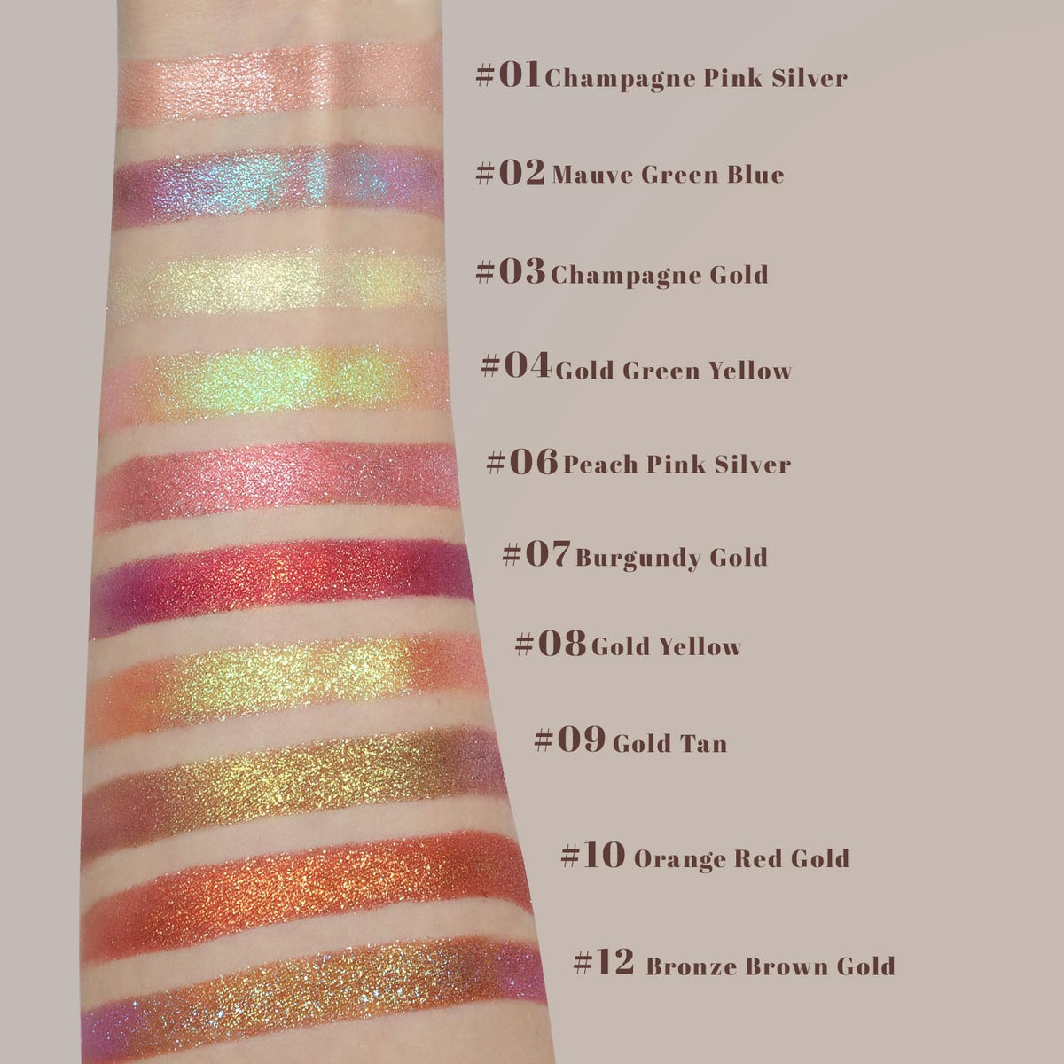 Noerrors close-up of glittery mousse texture highlighting intense sparkle