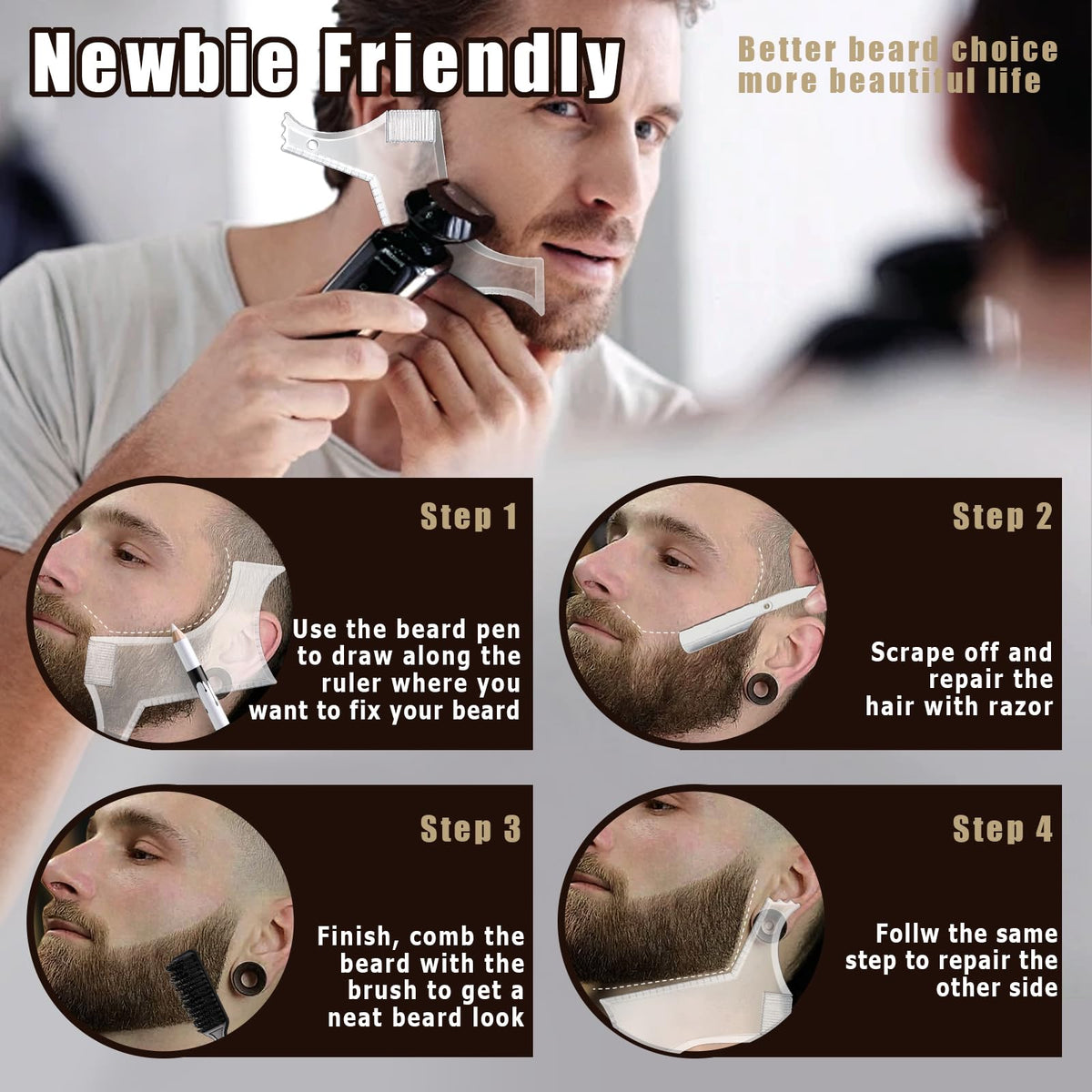 Noerrors pencil in use on client in barber chair for professional lineup guidance
