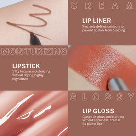 Noerrors lipstick swatches on arm showing nude-pink payoff and hydrating color