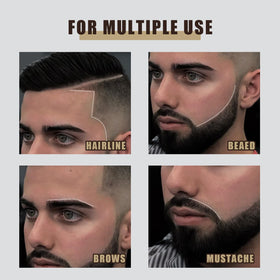 Noerrors marked hairline on client demonstrating accurate guidance for lineup trimming