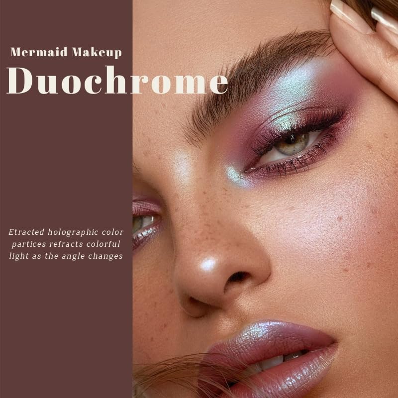 Noerrors open palette with mirror and four shimmering pans for travel touch-ups