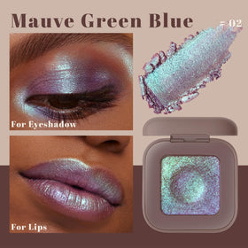 Noerrors swatch showing plum-to-blue duochrome color shift benefit